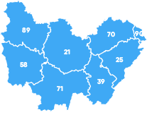 Zone d'intervention Bourgogne, Franche-Comté, Grand-Est